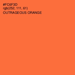 #FC6F3D - Outrageous Orange Color Image