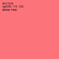 #FC737A - Brink Pink Color Image