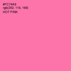 #FC74A9 - Hot Pink Color Image
