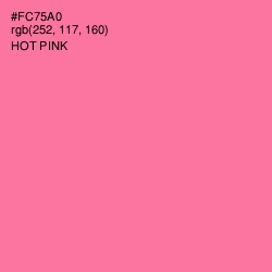 #FC75A0 - Hot Pink Color Image