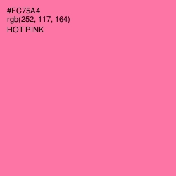 #FC75A4 - Hot Pink Color Image