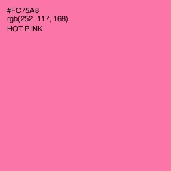 #FC75A8 - Hot Pink Color Image