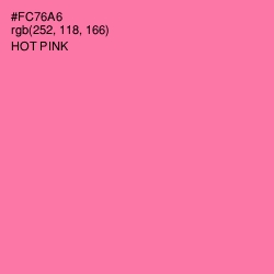 #FC76A6 - Hot Pink Color Image