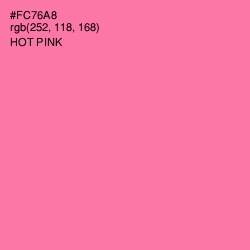 #FC76A8 - Hot Pink Color Image