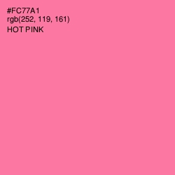 #FC77A1 - Hot Pink Color Image