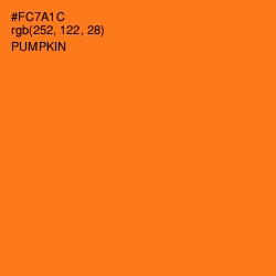 #FC7A1C - Pumpkin Color Image