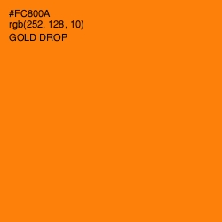 #FC800A - Gold Drop Color Image