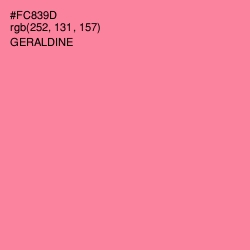#FC839D - Geraldine Color Image