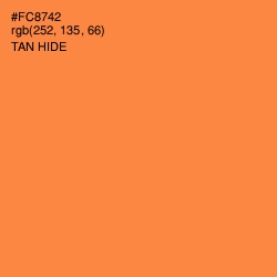 #FC8742 - Tan Hide Color Image