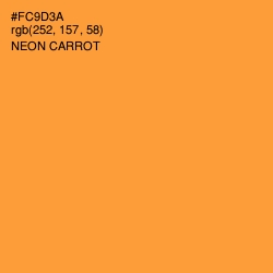 #FC9D3A - Neon Carrot Color Image