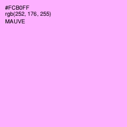 #FCB0FF - Mauve Color Image