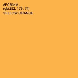 #FCB34A - Yellow Orange Color Image