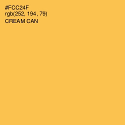 #FCC24F - Cream Can Color Image