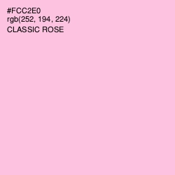 #FCC2E0 - Classic Rose Color Image