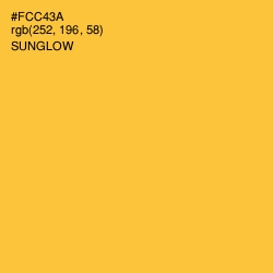 #FCC43A - Sunglow Color Image