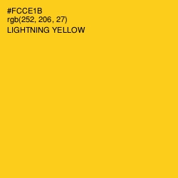 #FCCE1B - Lightning Yellow Color Image