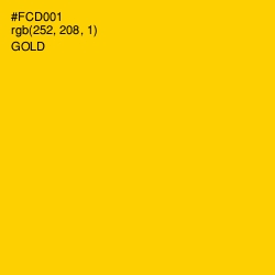 #FCD001 - Gold Color Image