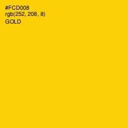#FCD008 - Gold Color Image