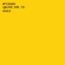 #FCD00D - Gold Color Image