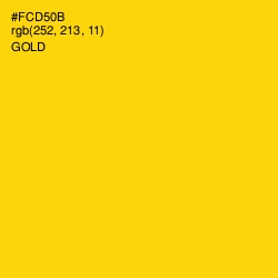 #FCD50B - Gold Color Image