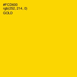 #FCD600 - Gold Color Image