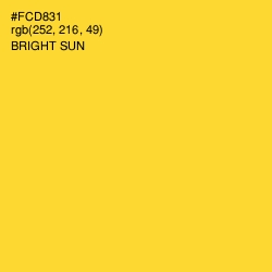 #FCD831 - Bright Sun Color Image