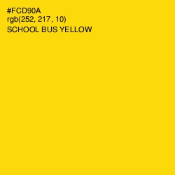 #FCD90A - School bus Yellow Color Image