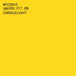 #FCD91C - Candlelight Color Image