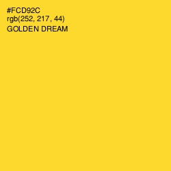 #FCD92C - Golden Dream Color Image
