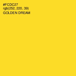 #FCDC27 - Golden Dream Color Image