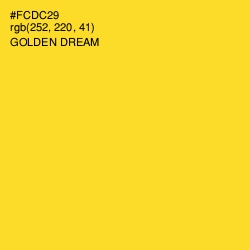#FCDC29 - Golden Dream Color Image