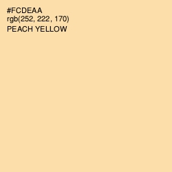 #FCDEAA - Peach Yellow Color Image