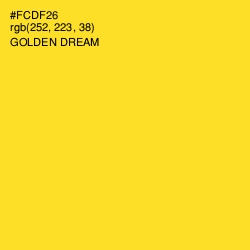 #FCDF26 - Golden Dream Color Image