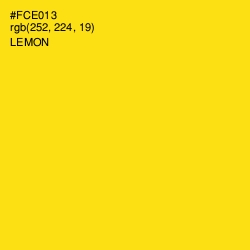 #FCE013 - Lemon Color Image