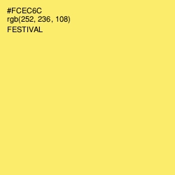 #FCEC6C - Festival Color Image