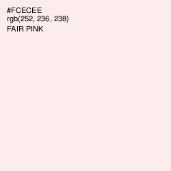 #FCECEE - Fair Pink Color Image