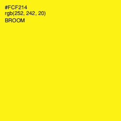 #FCF214 - Broom Color Image