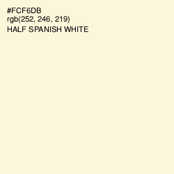 #FCF6DB - Half Spanish White Color Image