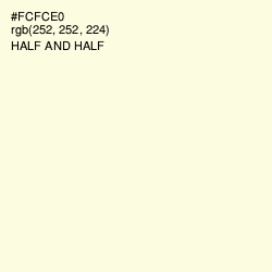 #FCFCE0 - Half and Half Color Image