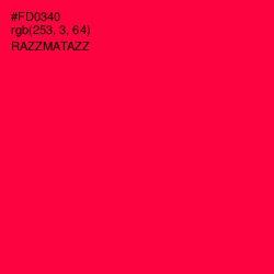 #FD0340 - Razzmatazz Color Image
