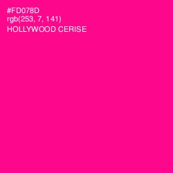 #FD078D - Hollywood Cerise Color Image