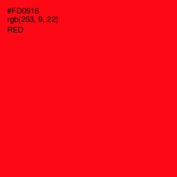 #FD0916 - Red Color Image