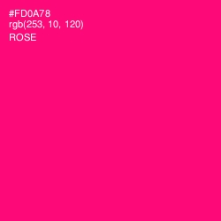 #FD0A78 - Rose Color Image