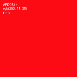 #FD0B14 - Red Color Image