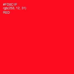 #FD0C1F - Red Color Image