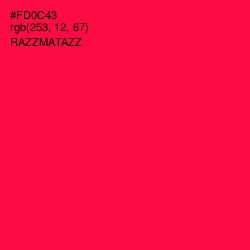 #FD0C43 - Razzmatazz Color Image