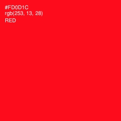 #FD0D1C - Red Color Image