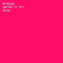 #FD0D65 - Rose Color Image