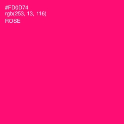 #FD0D74 - Rose Color Image