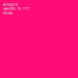 #FD0D75 - Rose Color Image